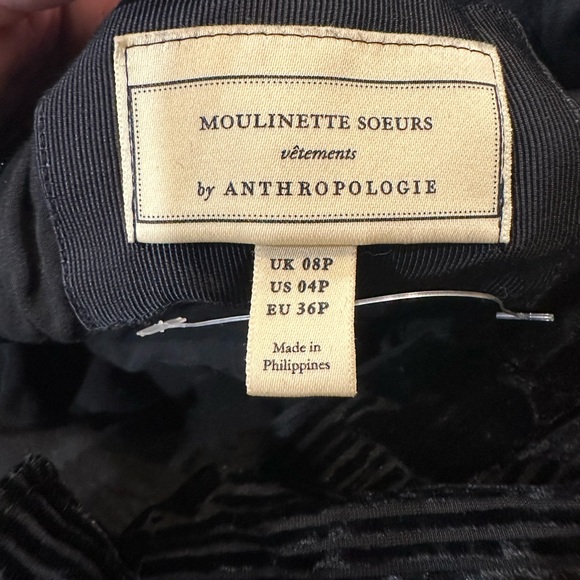 Anthropologie Noir Velvet Burnout Jumpsuit-NWOT-Size 4P - Picture 11 of 12